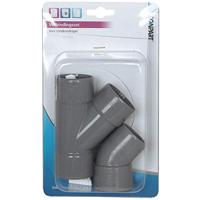 Scanpart PVC y-stuk verbindingsset condensdroger Droger accessoire Grijs - thumbnail