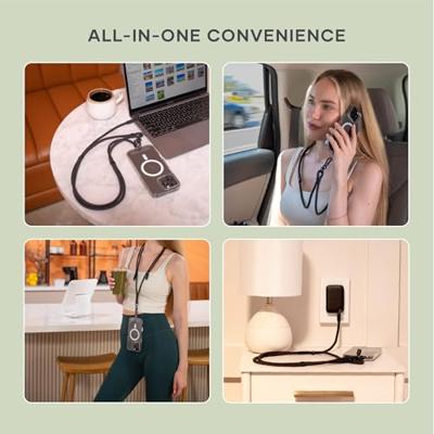 Satechi OntheGo Crossbody Lanyard kabel - Black