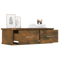 Wandkast 60x26x18,5 cm bewerkt hout gerookt eikenkleurig - thumbnail
