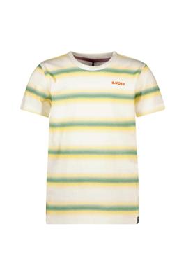 B.Nosy zomer t-shirt jongens - groen/wit gestreept - Timmy