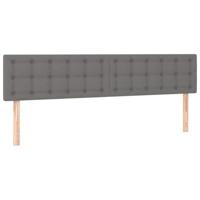 Boxspring met matras stof donkergrijs 120x190 cm - thumbnail