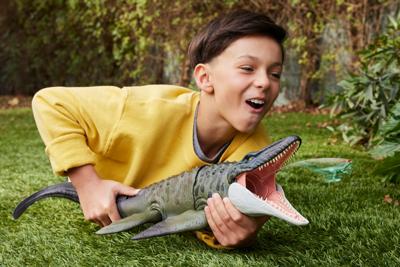 Jurrasic World Rebirth Bite 'N Blast Mosasaurus actiefiguur - thumbnail