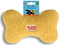 Hondenspeelgoed bot pluche+piep 30cm geel - thumbnail