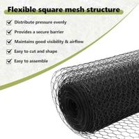 VidaXL Hexagon hek grijs 0,6 x 100 m pvc - thumbnail