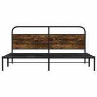 Bedframe zonder matras metaal gerookt eikenkleurig 183x213 cm - thumbnail