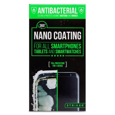 Striker Coating Antibacterial Nano Coating voor o.a. Smartphone en Tablets Striker Coating Antibacterial Nano Coating voor o.a. Smartphone en Tablets