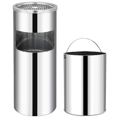 VidaXL Asbak/prullenbak hotel 30 l roestvrij staal VidaXL Asbak/prullenbak hotel 30 l roestvrij staal