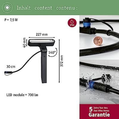 Paulmann Spot ITO horizontal 94544 Verlichtingssysteem Plug&Shine LED-tuinspot LED 6 W Warmwit Antraciet Paulmann Spot ITO horizontal 94544 Verlichtingssysteem Plug&Shine LED-tuinspot LED 6 W Warmwit Antraciet