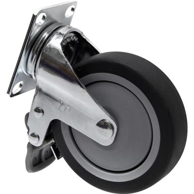 TOOLCRAFT TO-5137920 Zwenkwiel met parkeerrem en schroefplaat 100 mm TPR Draagvermogen (max.): 65 kg