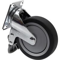 TOOLCRAFT TO-5137920 Zwenkwiel met parkeerrem en schroefplaat 100 mm TPR Draagvermogen (max.): 65 kg - thumbnail