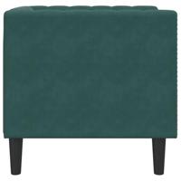 Fauteuil Chesterfield-stijl fluweel donkergroen - thumbnail