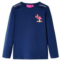 VidaXL Kindershirt met lange mouwen 128 marineblauw - thumbnail