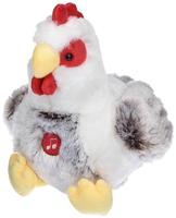 Pluche kip - GIPSY TOYS - Met geluid - 22 cm - Wit/bruin - thumbnail