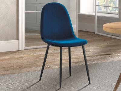 Stoel BOYA fluweel donkerblauw Stoel BOYA fluweel donkerblauw
