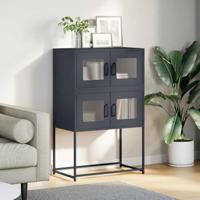 Hoge kast 68x39x107 cm staal antracietkleurig - thumbnail