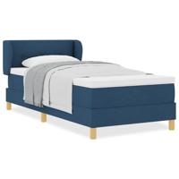Boxspringbed met matras stof blauw 80x200 cm - thumbnail