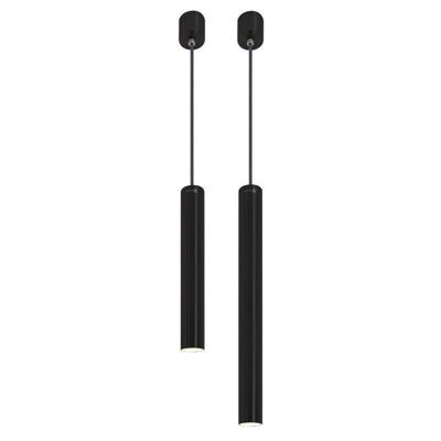 Looox Light Collection 2 badkamer hanglampen 25 en 40 cm mat zwart