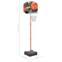 Basketbalset draagbaar verstelbaar 109-141 cm - thumbnail