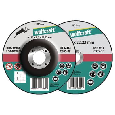 Wolfcraft Doorslijpschijf | Ø125 x 2,5 x 22,23 | 5 stuks - 1623300 Wolfcraft Doorslijpschijf | Ø125 x 2,5 x 22,23 | 5 stuks - 1623300