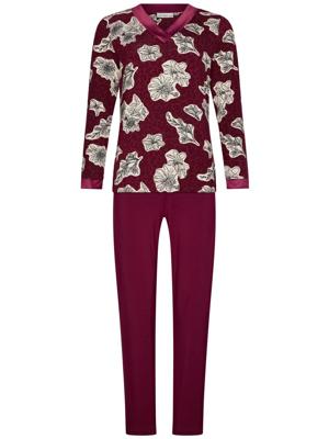 Duurzame wijnrode pyjama Pastunette