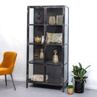 Industriële Vitrinekast 'Rift Metal' 90 x 190cm - thumbnail