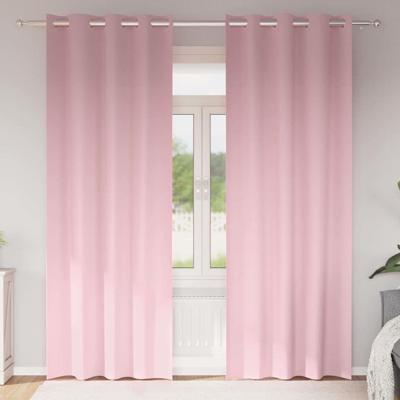 VidaXL Zwart-out gordijnen met ringen 2 pcs babyroze 260 x 140 cm VidaXL Zwart-out gordijnen met ringen 2 pcs babyroze 260 x 140 cm