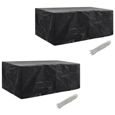 VidaXL Tuinmeubelhoezen poly rattan 2 st 8-persoons 229x113 cm