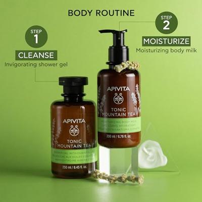 APIVITA Tonic mountain tea bodymilk 200 Milliliter