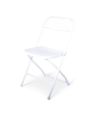 Klapstoel kunststof Cannes wit frame - witte zitting