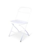 Klapstoel kunststof Cannes wit frame - witte zitting - thumbnail