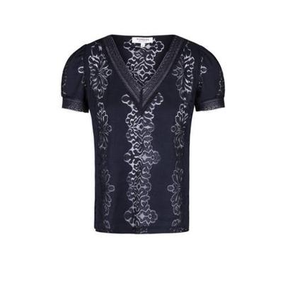 Morgan top met kant marine