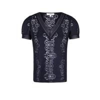 Morgan top met kant marine - thumbnail