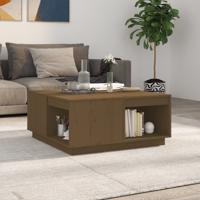 Salontafel 80x81x36,5 cm massief grenenhout honingbruin - thumbnail