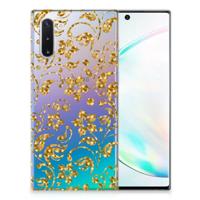 Samsung Galaxy Note 10 | TPU Case | Gouden Bloemen - thumbnail