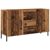 Dressoir 100x36x60 cm bewerkt hout oud houtkleurig - thumbnail
