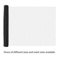 VidaXL Hexagon hek grijs 1 x 10 m pvc - thumbnail