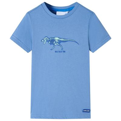 Kindershirt dinosaurusprint 104 middelblauw Kindershirt dinosaurusprint 104 middelblauw