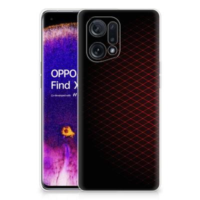 OPPO Find X5 | TPU bumper | Geruit Rood OPPO Find X5 | TPU bumper | Geruit Rood
