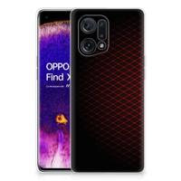 OPPO Find X5 | TPU bumper | Geruit Rood - thumbnail