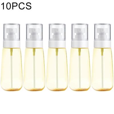 10 stuks Portable hervulbare plastic Fine mist parfum spray fles transparante lege spray sproeier fles 100ml (geel)