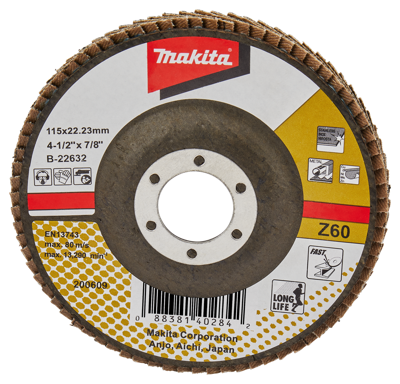 Makita Accessoires Lamellenschuurschijf 115mm Z60 - B-22632 B-22632