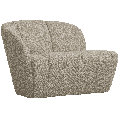 WOOOD 2-zits Bankje 'Mojo' Links, Bouclé, kleur Beige Melange