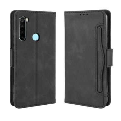 Voor Xiaomi Redmi Note 8 portemonnee stijl huid voelen kalf patroon lederen draagtas met aparte kaartsleuf (zwart)