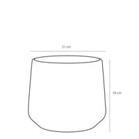 Pot amber d21h18cm taupe mat - thumbnail