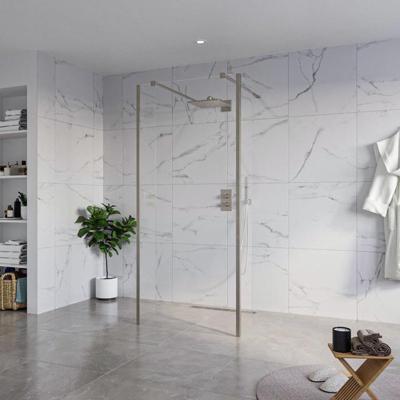 Fortifura Galeria Vrijstaande Inloopdouche - 90x200cm - Helder - antikalk - 8mm veiligheidsglas - 2 zijwanden 30cm - wandsteunen en hoekprofielen - Geborsteld Gunmetal PVD SW927771 2x/SW797926/SW797909 2x/SW798732 2x Fortifura Galeria Vrijstaande Inloopdouche - 90x200cm - Helder - antikalk - 8mm veiligheidsglas - 2 zijwanden 30cm - wandsteunen en hoekprofielen - Geborsteld Gunmetal PVD SW927771 2x/SW797926/SW797909 2x/SW798732 2x