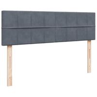 Ottoman bed met matrassen 160x200cm fluweel donkergrijs - thumbnail