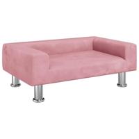 VidaXL Hondenmand 70x45x26,5 cm fluweel roze - thumbnail