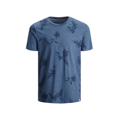 JACK & JONES ORIGINALS T-shirt met all over print blauw JACK & JONES ORIGINALS T-shirt met all over print blauw