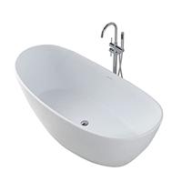 Wiesbaden Eva Solid Surface vrijstaand bad type 178x84x64 cm mat wit - thumbnail
