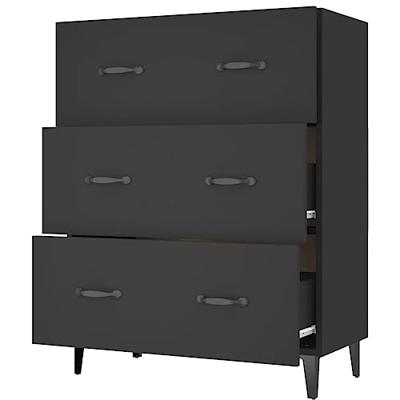 Dressoir 69,5x34x90 cm bewerkt hout zwart